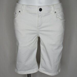 Tommy Bahama AFTON White Denim Bermuda Shorts 11" Women's 10